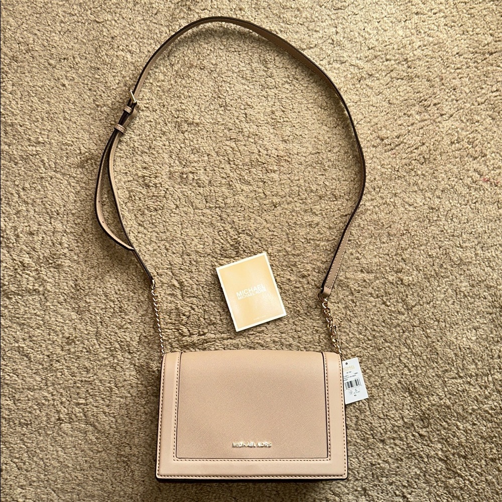 michael kors jet set leather crossbody bag